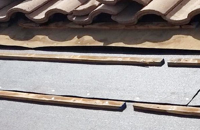 roof repair sample pic-2 of 3 Tile Roof during repair.